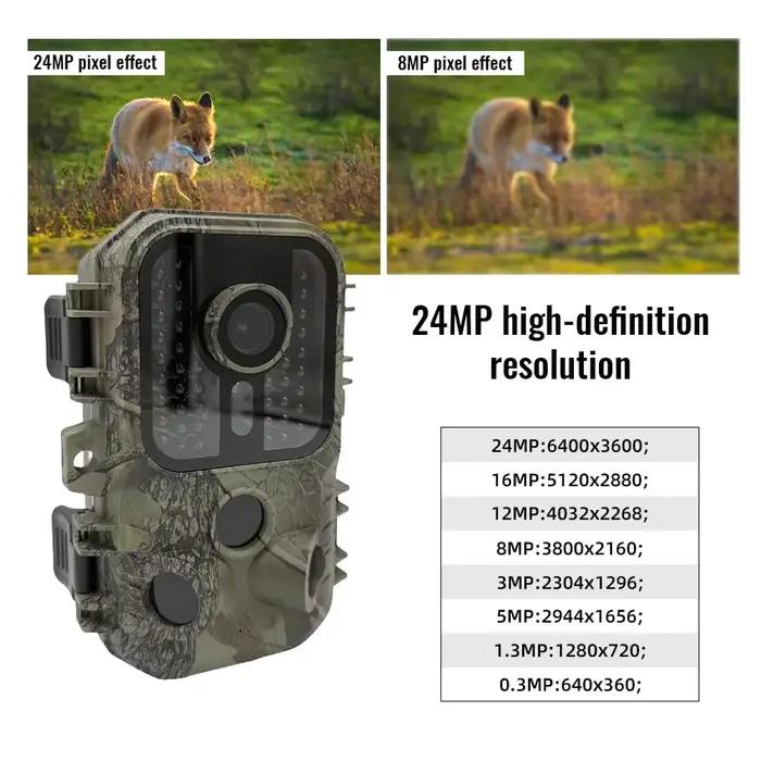 Caméra chasse infrarouge 4K 24MP capteur CMOS 1MP étanche détection mouvement sécurité extérieure faune