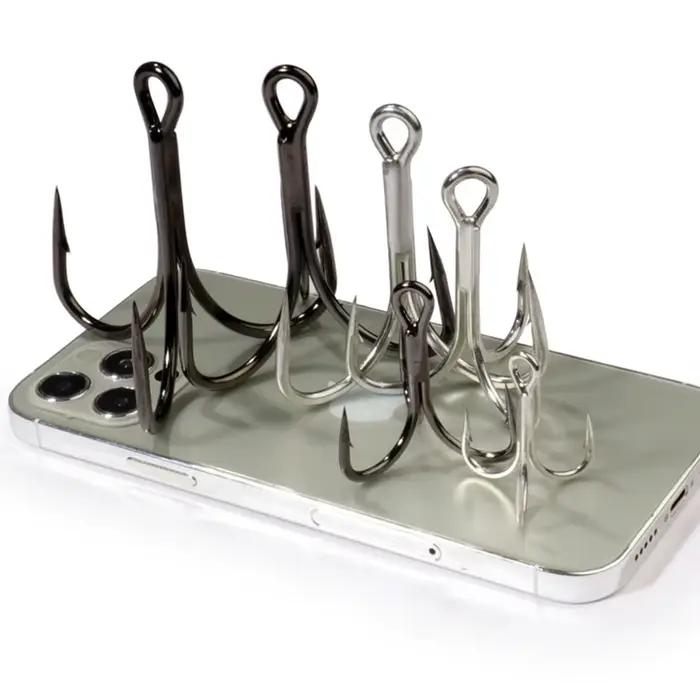 Hameçons triples 4X renforcés taille 1 à 10/0 pour gros poissons - acier carbone ultra-résistant