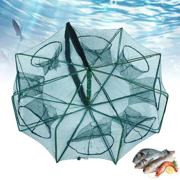 Piège à poisson pliable et léger pour la pêche en rivière et sur le littoral, idéal