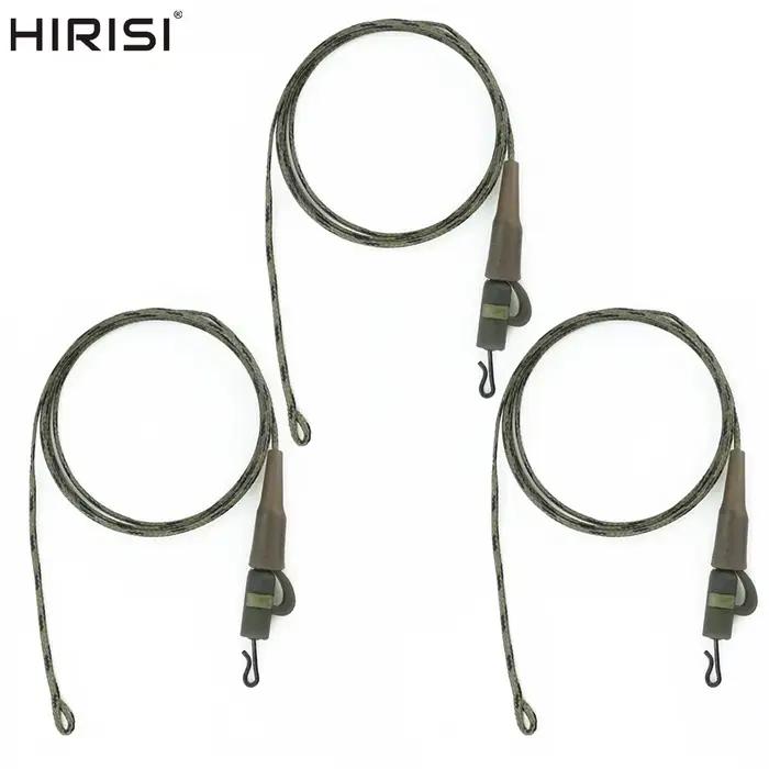 3x montages hélicoptère plombés pour carpe avec ligne tressée et clips - pêche carpe avancée
