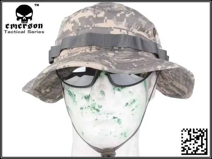 Chapeau boonie woodland marpat pêche - Casquette camouflage anti-rayure pêche chasse qualité Emerson