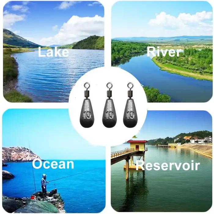 10pcs/lot Fishing Weight Sinker 3.5g 5g 7g 10g 14g 20g Water Drop Weights Fishin