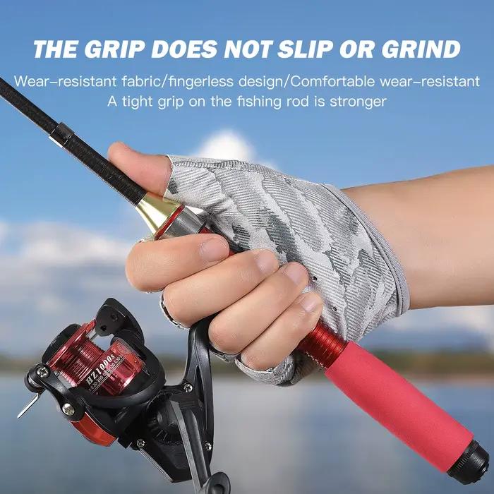 Gants demi-doigt Kyncilor en soie glacée pour hommes, antidérapants, protection solaire, respirants, pour pêche en mer, lac, rivière et kayak