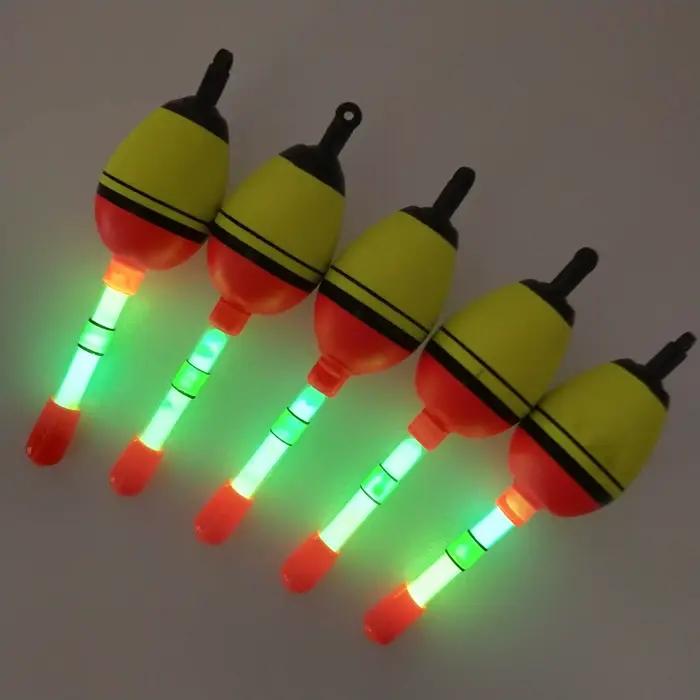 2 flotteurs de pêche nocturne luminescents 5g avec lightstick, bouchons EVA pour la pêche de nuit B364