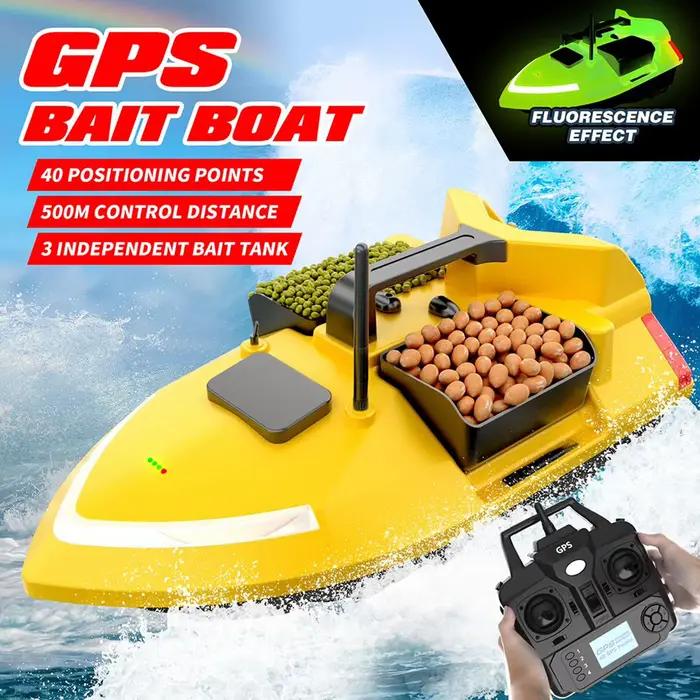 Bateau amorceur LIXADA V020 GPS télécommandé 500m double moteur sondeur 2KG chargement