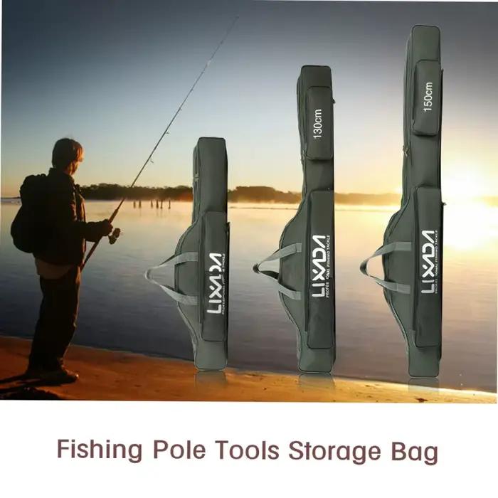 Sac de transport pliable pour canne à pêche et matériel - Organisateur de voyage avec porte-canne intégré