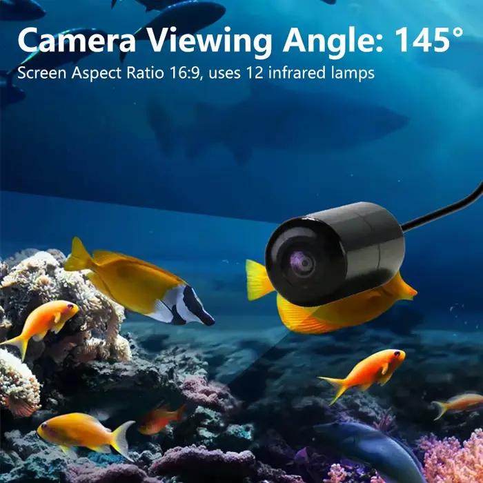 Caméra Pêche Sous Glace 4.3" LCD Vision Nocturne - Sondeur Visuel Hiver Pêcheur avec Câble 15m