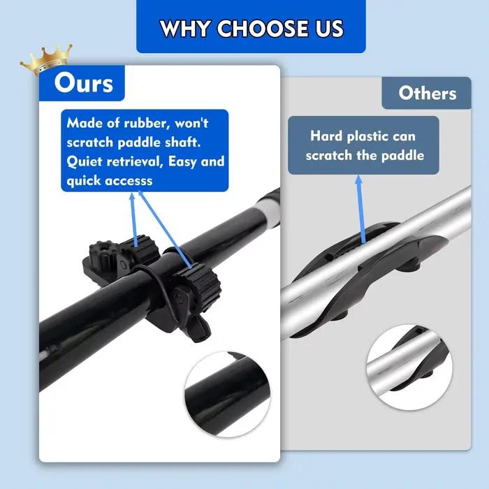 2 supports pagaie kayak extensibles sur rail pour fixation standard, accessoires pêche et navigation