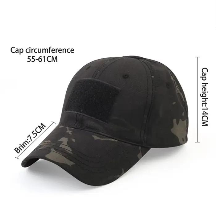 Casquette camouflage tactique pêche combat - Snapback unisexe paintball outdoor été protection solaire