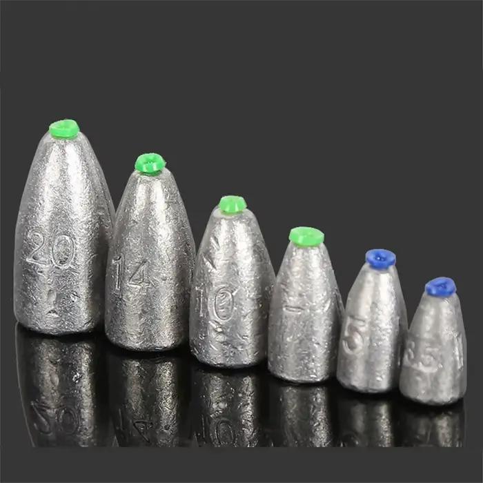 Plombs de pêche 10 pièces 2g à 20g - Sinkers bullet pour tous types de pêche - Accessoires pêche