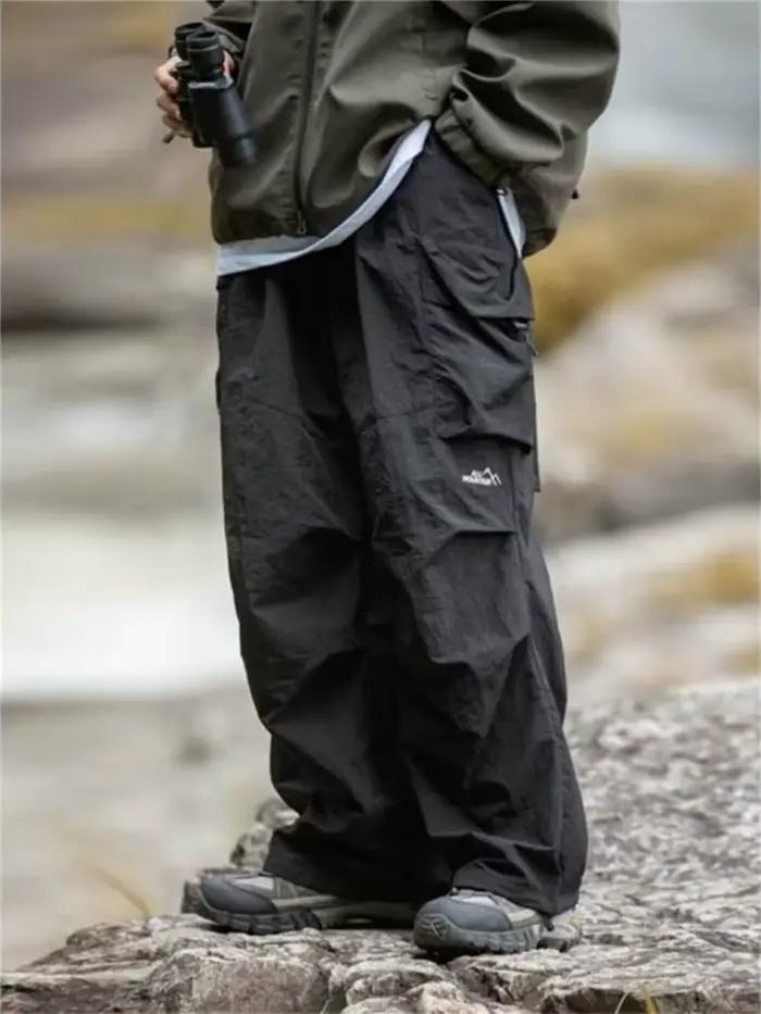 Pantalon montagne imperméable homme pour pêche hip hop - Style harajuku et performance outdoor