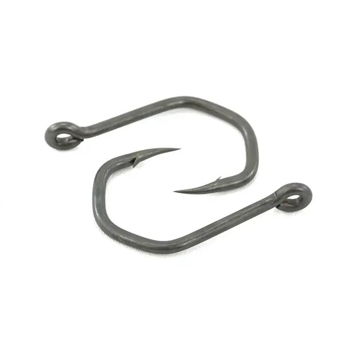 Hameçons Hirisi 50 pièces acier inoxydable carbone PTFE barbelés avec œillet 8021 accessoires pêche