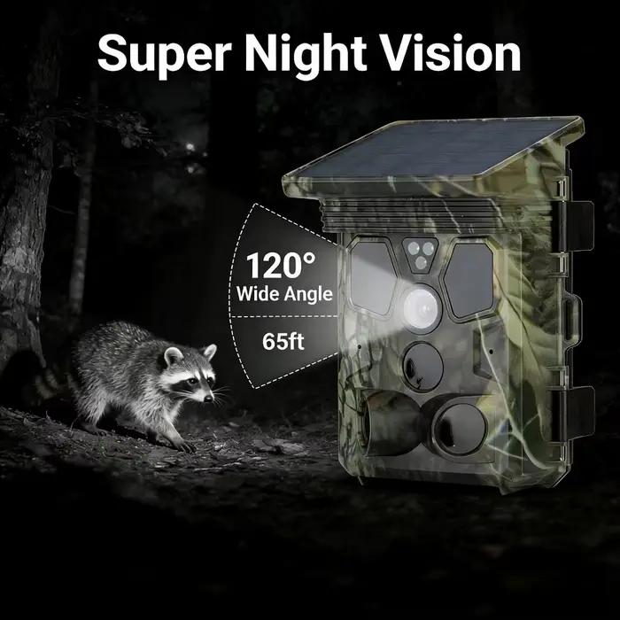 Suntekcam 50MP 4K solaire étanche vision nocturne déclenchement 0.3s pour surveillance pêche