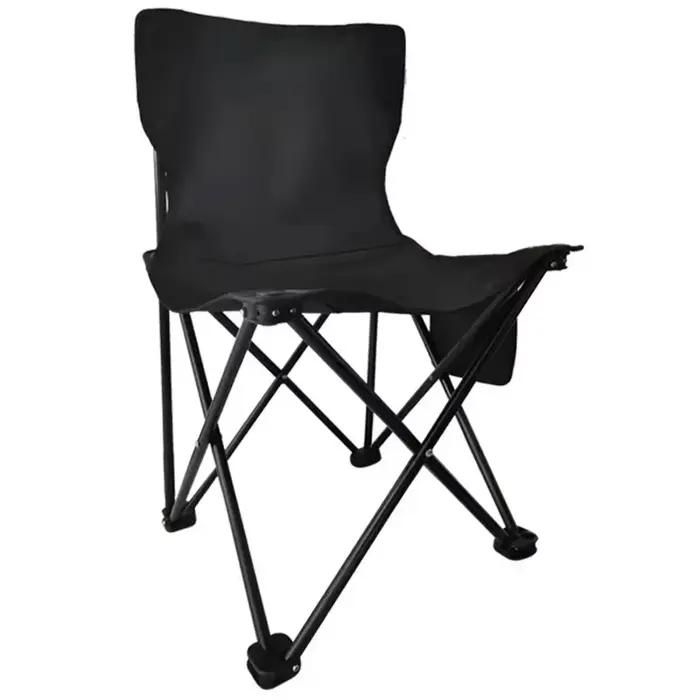 Chaise pliante métal renforcé portable pêche camping extérieur résistante aux intempéries