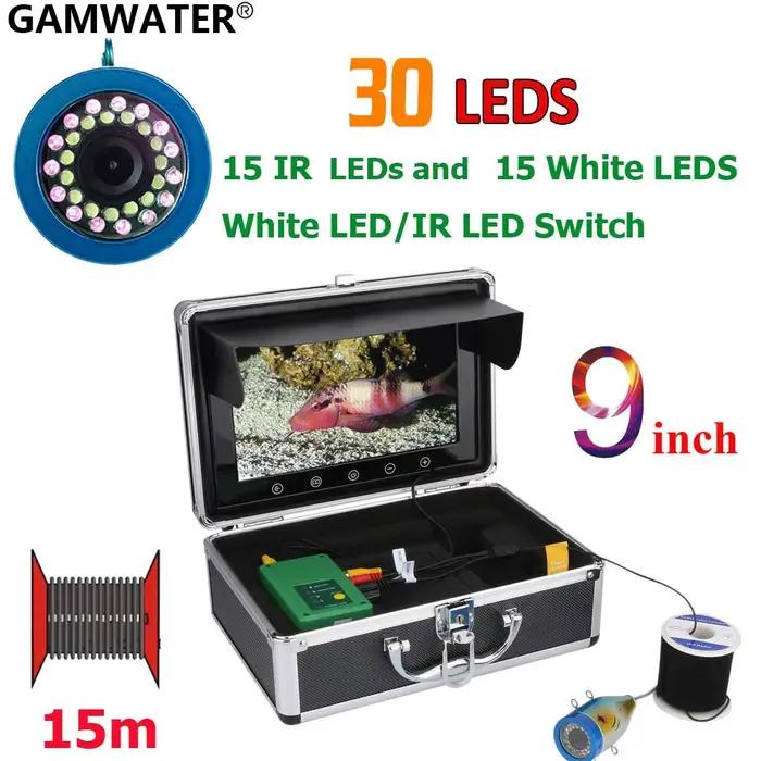 Sondeur de pêche GAMWATER 9 pouces 1000TVL étanche IP68 - Caméra hivernale 15/30/50m cadeau idéal pêcheur