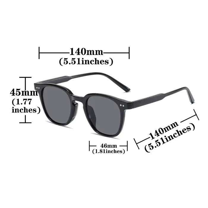 Lunettes de soleil vintage carrées luxe pour pêche - Hommes et femmes élégants