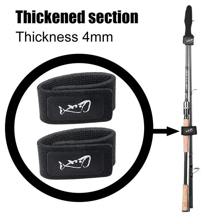 1-3 sets sangle fixation canne à pêche : ceinture élastique porte-canne et protège-embout pour pêcheur