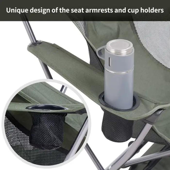 Fauteuil Naturehike dossier haut extérieur - Siège confortable ergonomique pour pêche et camping