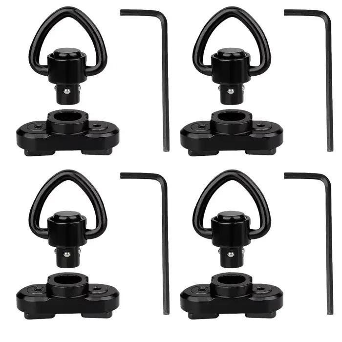 Attache rapide M-LOK QD avec swivels pour bretelle fusil - adaptateur rail détachable chasse