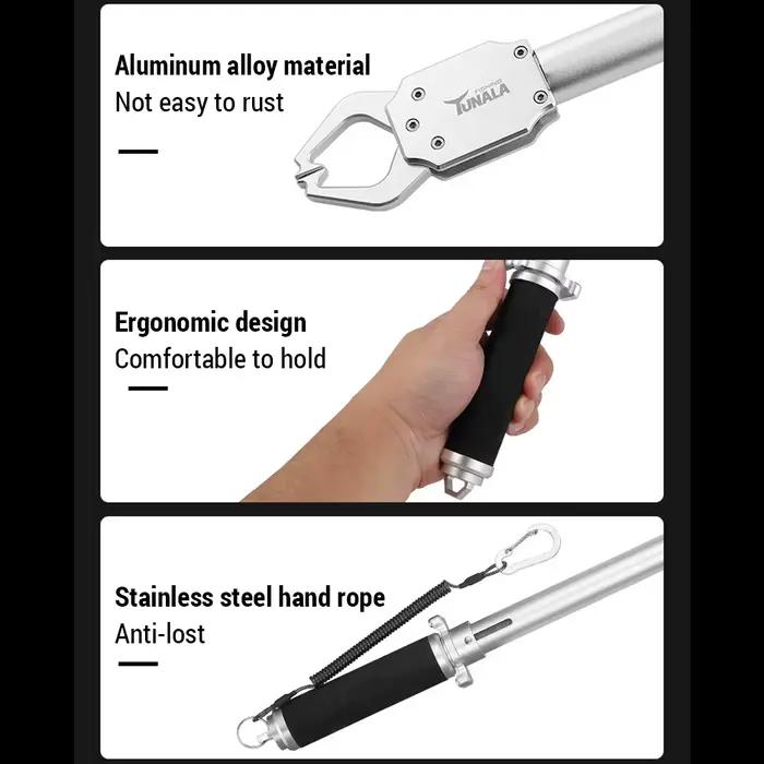 Pince à lèvres pour poisson avec pèse-poisson intégré et dragonne en alliage d'aluminium accessoire pêche