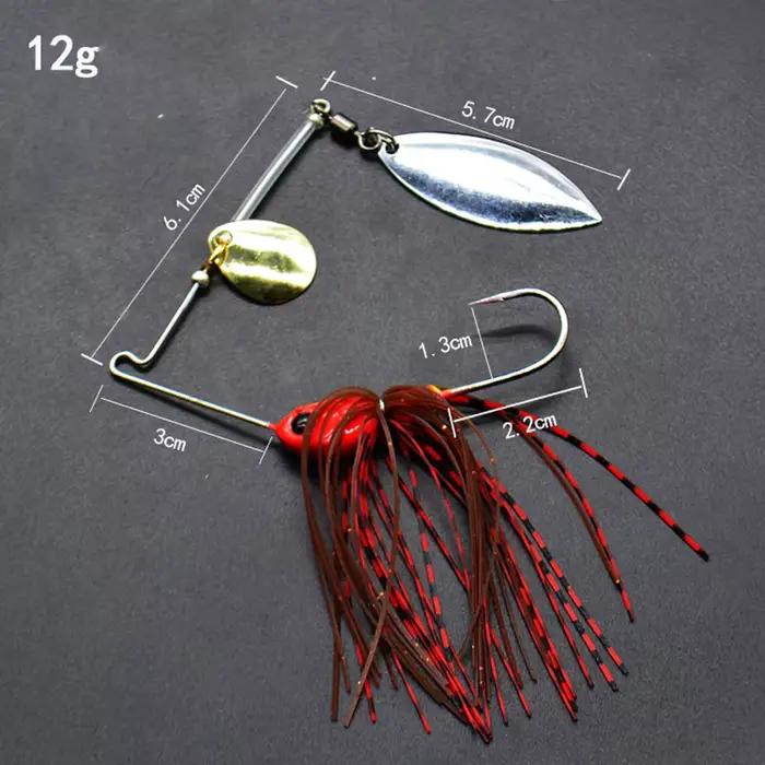 Leurre wobblers 12g/17g pour brochet - Cuillères spinner métalliques avec paillettes séquins
