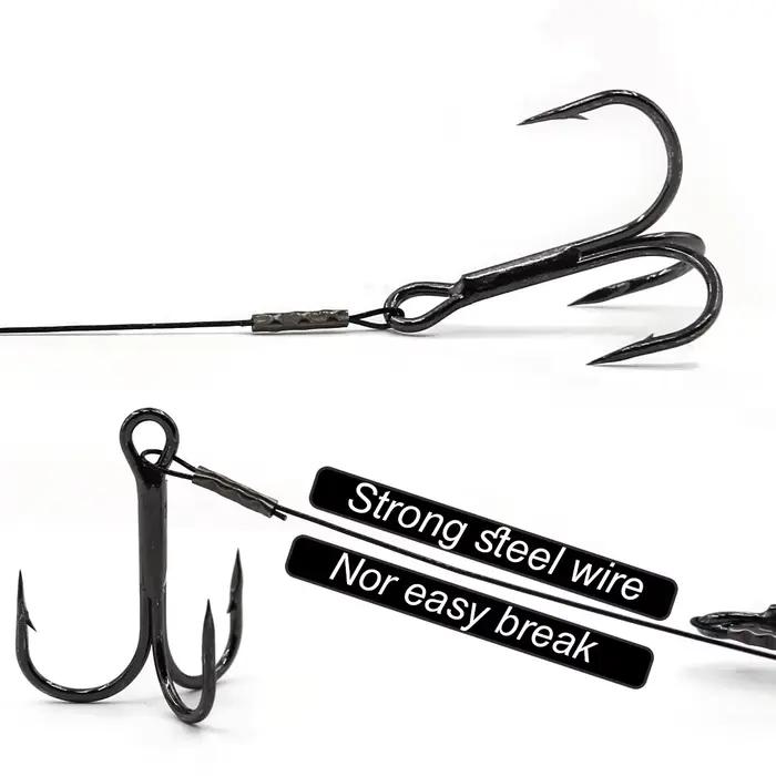 Hameçons Stinger Rig 9KM pour brochet - Crochets triples pour leurres souples et swimbaits