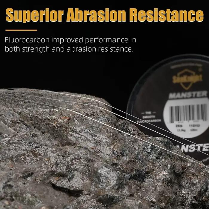 Ligne de pêche fluorocarbone 100% MANSTER T2 SeaKnight, 100M pour mer et surf, 3-35LB, fil carbone coulant