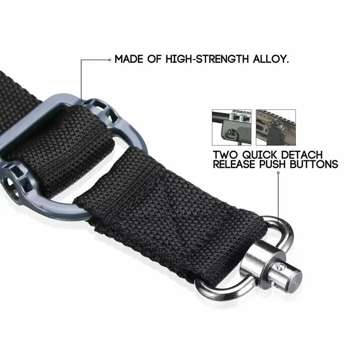 Bretelle de fusil tactique MS4 ajustable - Sangle polyvalente pour équipement de pêche