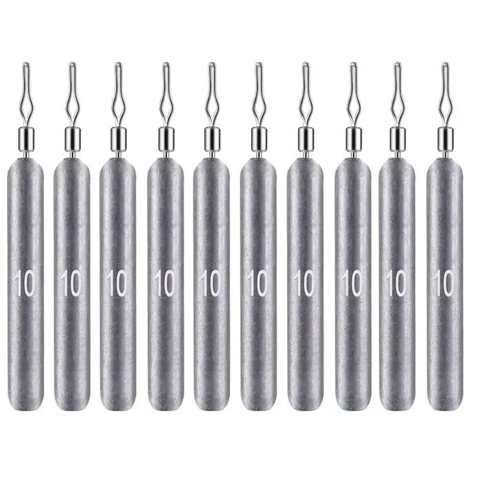 Plombs de pêche Drop Shot 10 pièces - Poids de 3.5g à 20g pour technique finesse et pêche précise