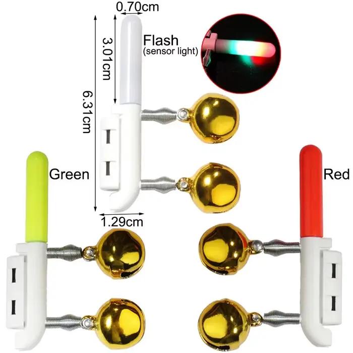 Alarme de touche pour pêche de nuit avec double clochette, lampe LED et chargeur USB CR425