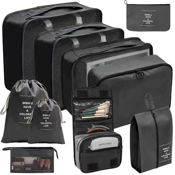 Set 7 sacs rangement voyage pêche cubes compression - Organisateur valise vêtements technique pêcheur