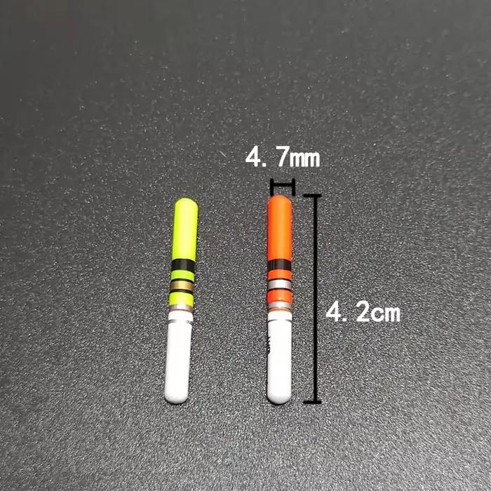 10 bâtons lumineux verts et rouges pour flotteurs de pêche de nuit, compatibles piles CR322 et CR425