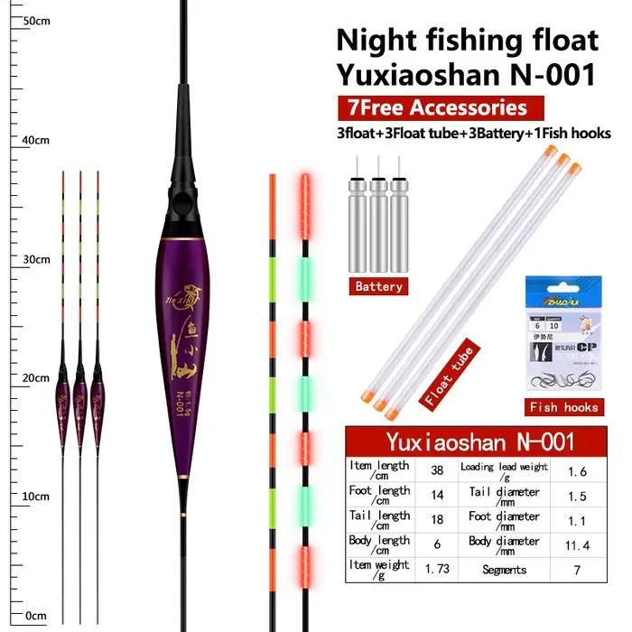 Kit complet de flotteurs lumineux en matériaux composites nano pour pêche en rivière et lac occasions spéciales