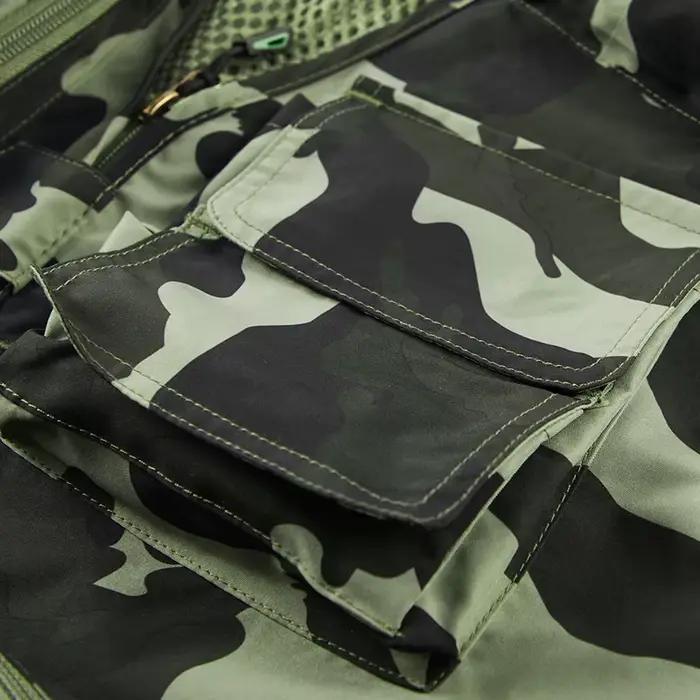 Veste camouflage homme sans manches été multi-poches pour pêche travail et loisirs