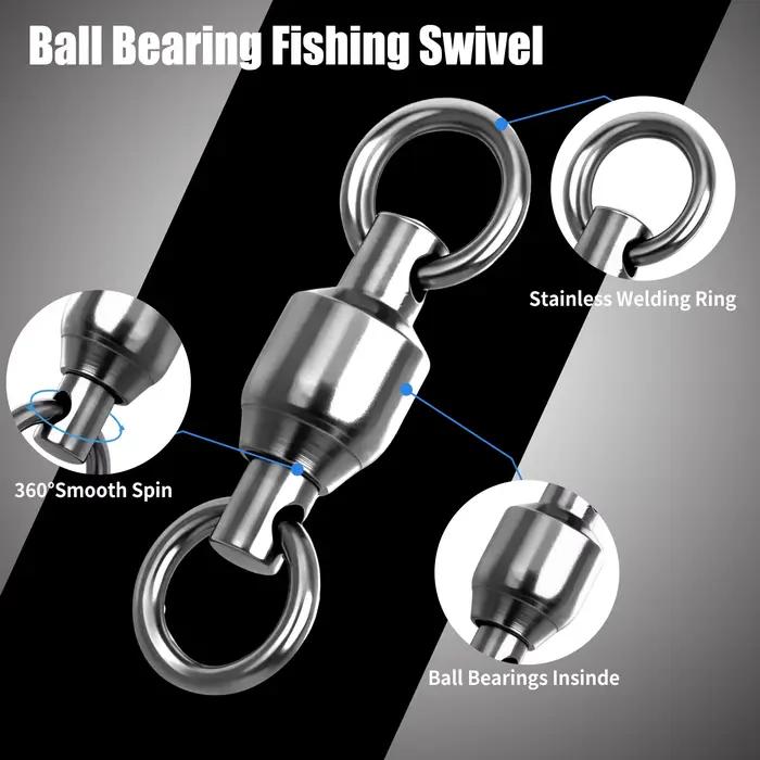 Émerillons FishTrip à anneau soudé 10-100pcs acier inoxydable mer lourd pour silure et gros poissons