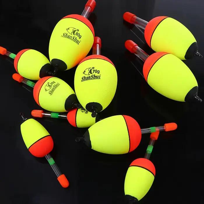 Flotteurs lumineux EVA 2 pièces pour pêche en mer - Bouchons luminescents appâts roche pêche nocturne