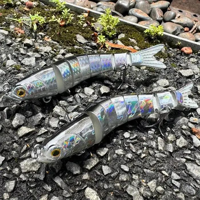 GOBAIT Swimbait 11g-27g multi-articulé - leurre coulant pour bass et carpe - hameçon triple