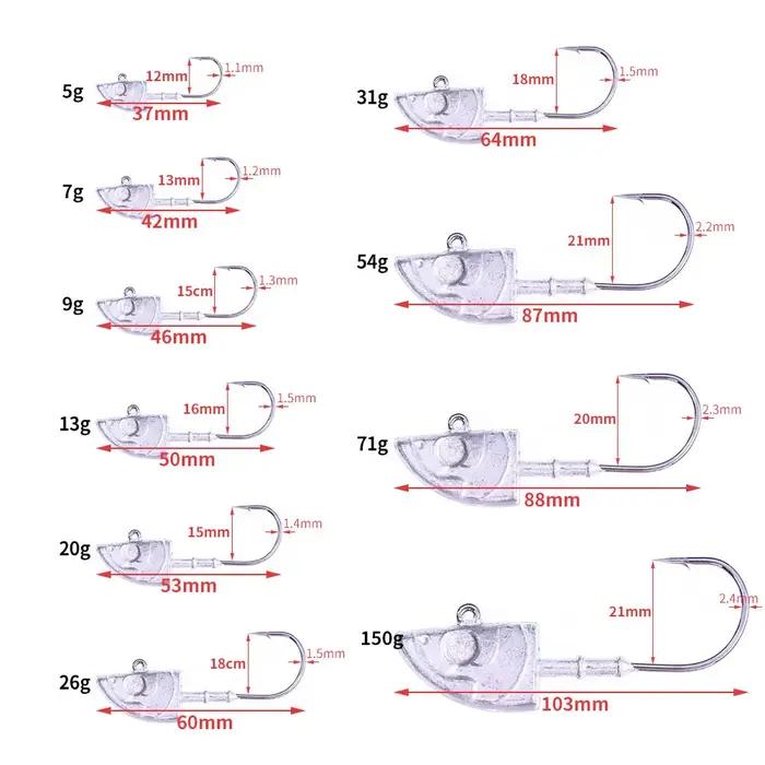 Tête de jig lourde triangle longue hampe pour leurres souples et vers pour la pêche