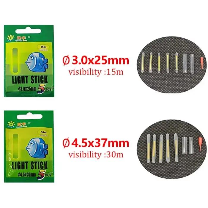 10 à 50 bâtons lumineux fluorescents pour pêche de nuit, lumière pour canne et flotteurs, accessoires rouge vif