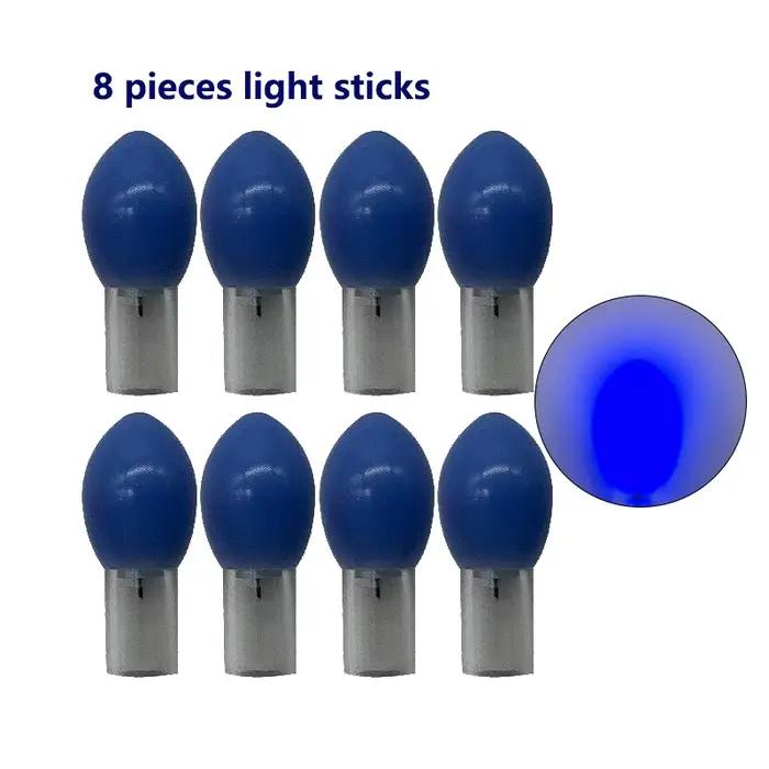 8 bâtons luminescents électroniques sans pile pour pêche en mer nocturne