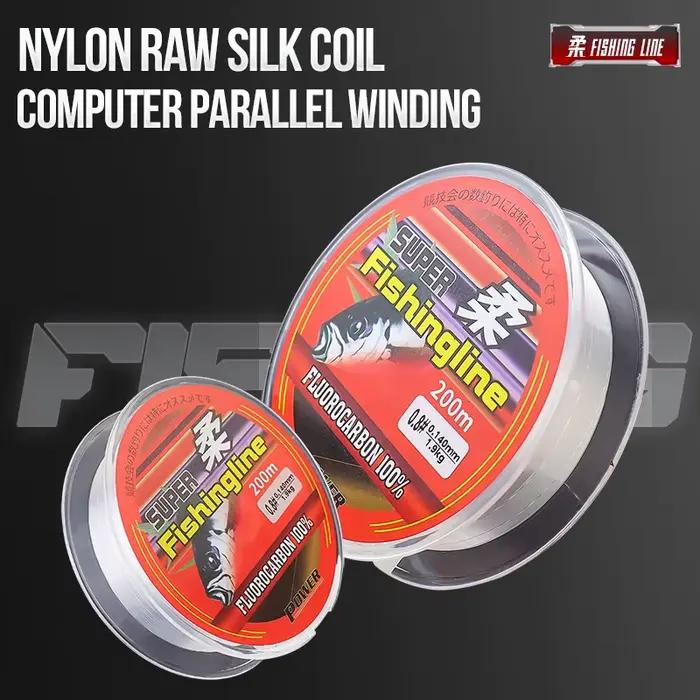 Ligne de pêche monofilament TAIYU 200 mètres résistante fluorocarbone 4-20LB pour tous poissons