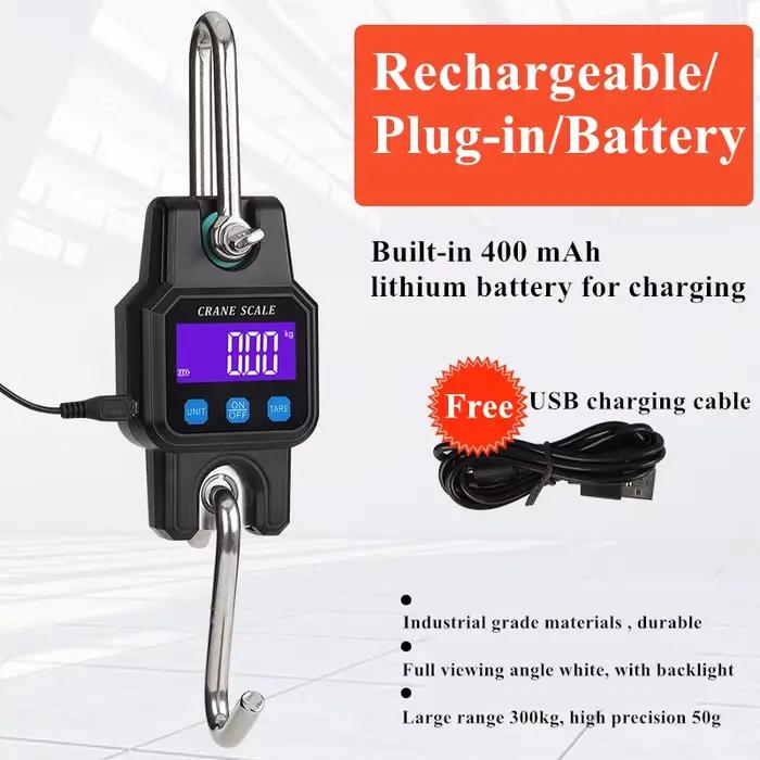 Pèse-bagage électronique Bluetooth crochet 300kg/50g pour pêche, industrie, voyage - Balance digitale robuste