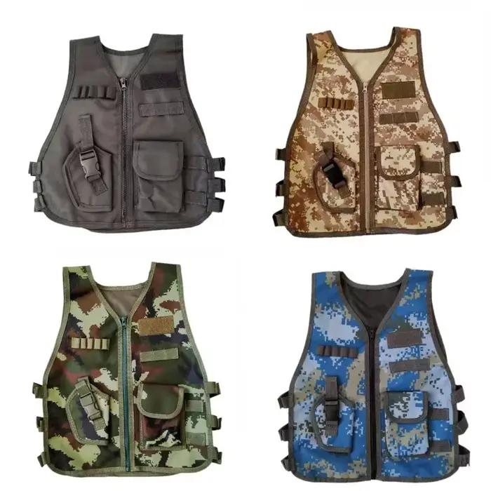 Veste tactique camouflage pour enfants - Tenue de jeu CS et pêche pour garçons et filles
