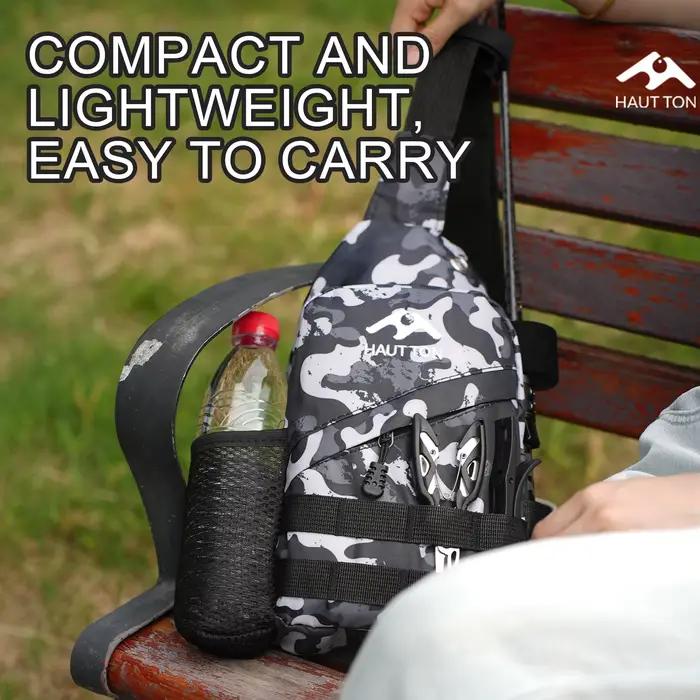 Sac à dos pêche léger HAUT TON waterproof oxford - Multifonction leurres cannes portable