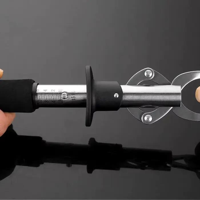 Pince de contrôle poisson WALK FISH acier inox - Pince préhension avec balance et règle intégrées clip pêche