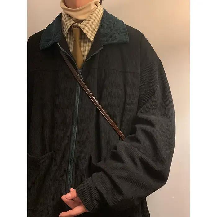 Veste bomber vintage américaine 2025 pour homme automne cargo ample coupe-vent tendance