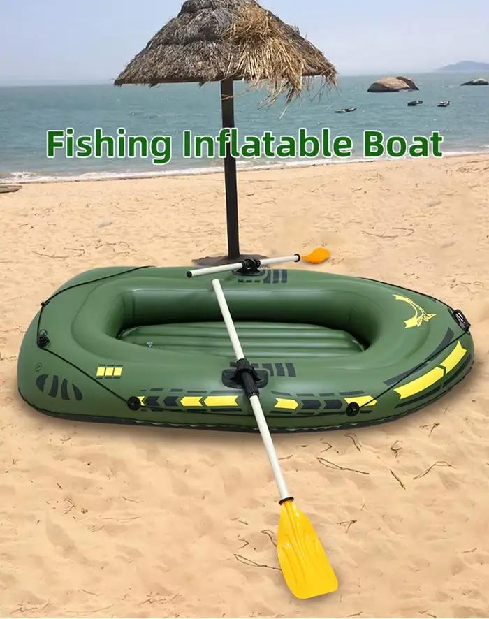 Canoë gonflable 2 personnes pliable pêche - Bateau PVC résistant dérive avec accessoires