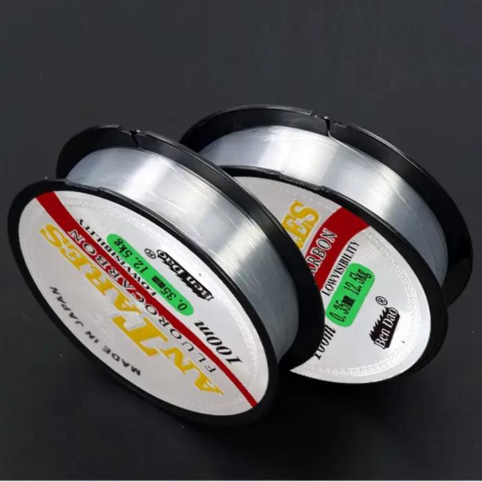 Fluorocarbone 100m pour la pêche à la carpe - Ligne de pêche monofilament japonaise ultra résistante
