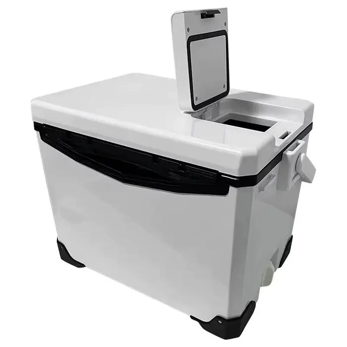 Glacière pêche 10L à 48L boîte rangement équipement aérations portables conservation poissons frais