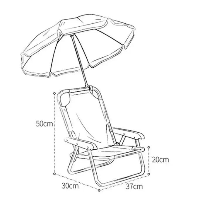 Chaise pliante avec capote ombrage pour enfants pour pique-nique pêche et randonnée en plein air